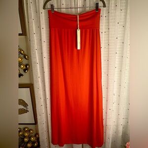 Orange ankle length skirt